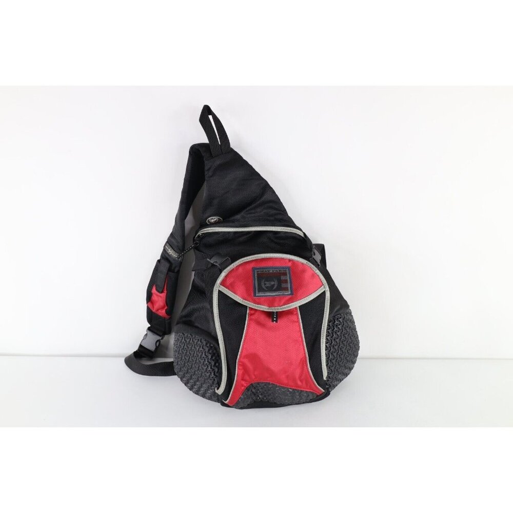 Vintage Phat Farm Distressed Spell Out Slingback Crossbody Book Bag Backpack